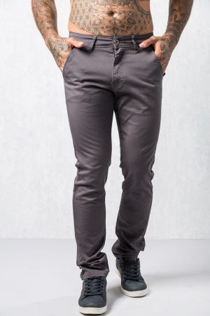 men's grey chino Trousers