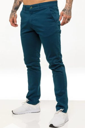 men's steel blue chinos pants