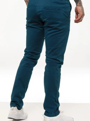 Steel Blue Mens chino trousers