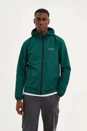 Nicce Zip Thru Jacket Ivy Green-Black Main