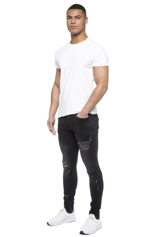 Black Skinnies with White T-Shirt