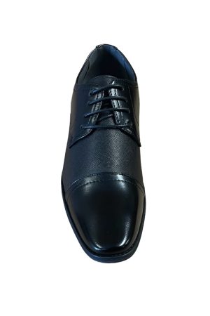 Marcozzi Amsterdam Ash Black Formal Shoe Front
