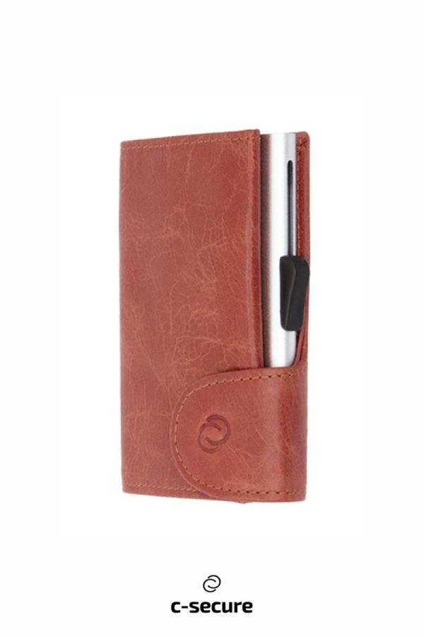 C-Secure Single Cognac Classic Wallet