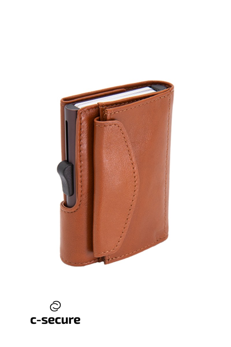 C-Secure XL Coin Wallet Chestnut Brown