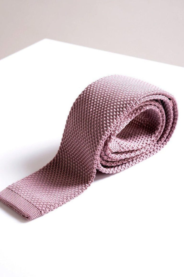 Marc Darcy Blush Pink Knitted Tie