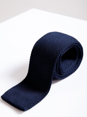 Marc Darcy Navy Knitted Tie