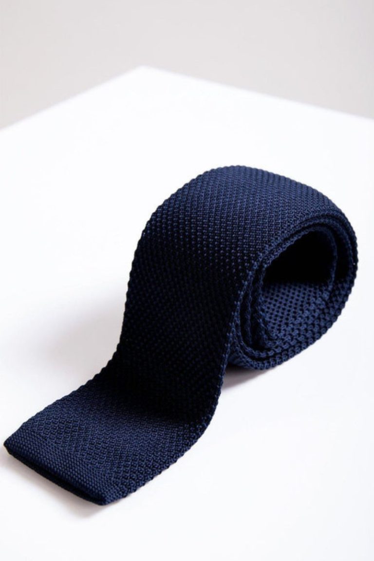 Marc Darcy Navy Knitted Tie