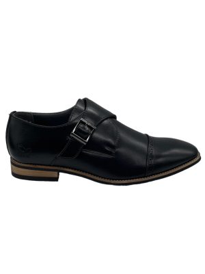 Marcozzi Crete Black Monk Dress Shoe