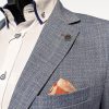 George Banks Blue Herringbone Blazer