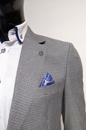 George Banks Blue Houndstooth Blazer