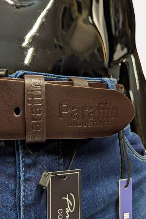 Men's brown jeans belt