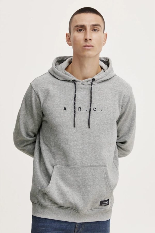 !solid sddarcio Men's grey hoodie