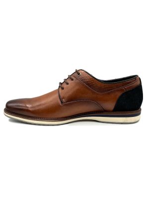 Mens casual leather shoe - cognac tan