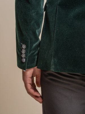 Designer Green velvet blazer