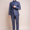 House of Cavani Bond Navy Check 3 Piece Suit