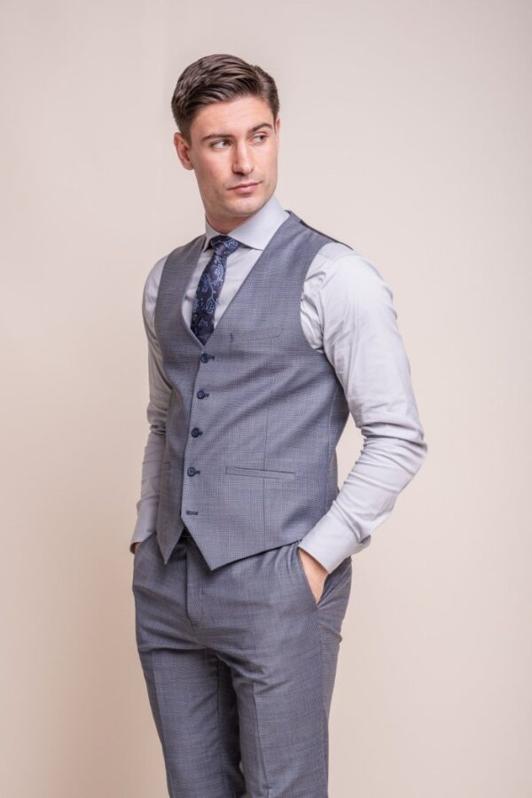 House of Cavani Bond Puppy Tooth Waistcoat