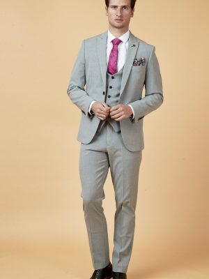 Marc Darcy Bromley Silver Grey 3 Piece Suit