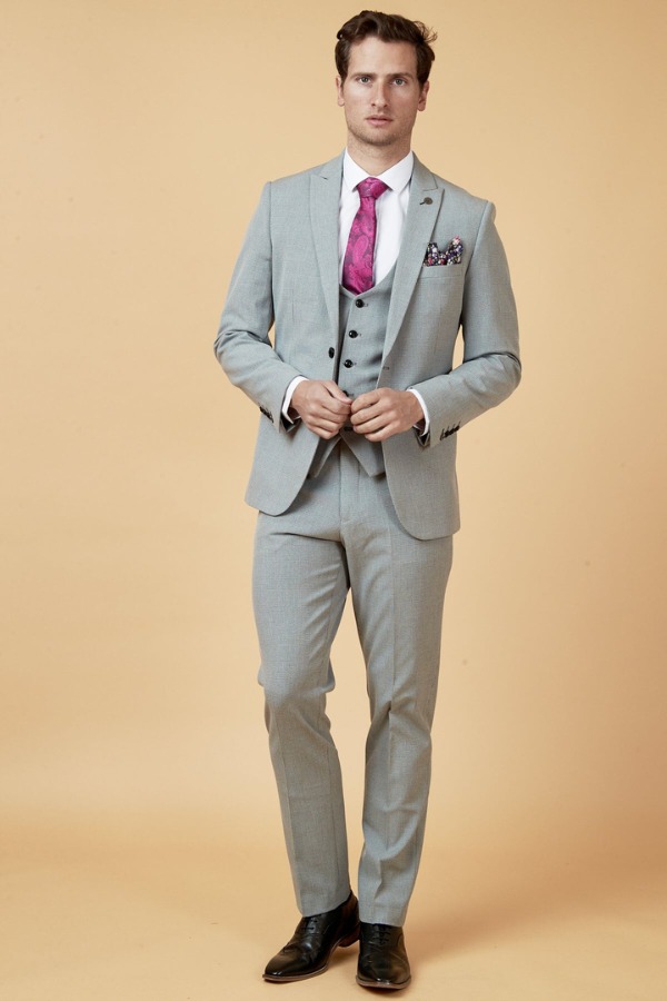 Marc Darcy Bromley Silver Grey 3 Piece Suit