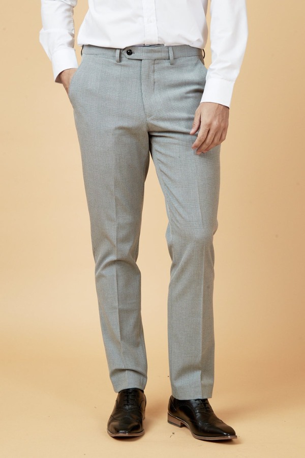 Marc Darcy Bromley Silver Grey Suit Trousers