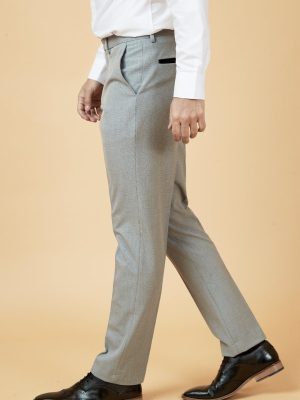 Grey slim fit suit pants