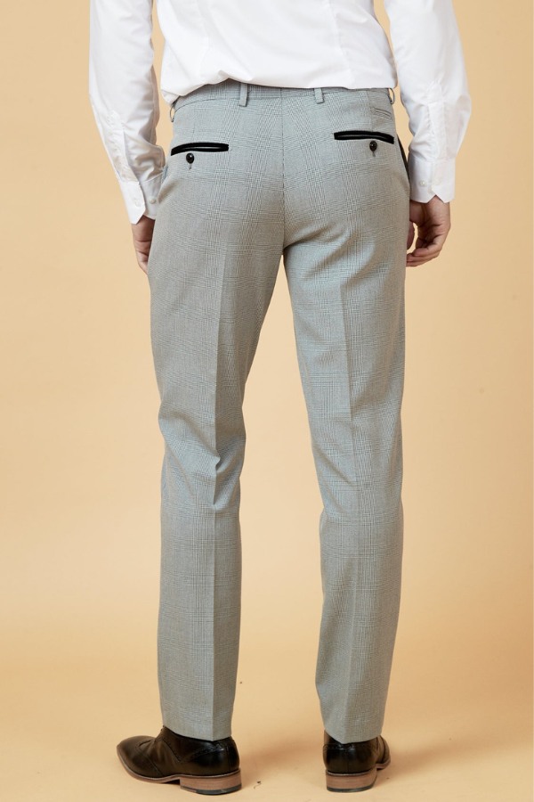 slim fit mens suit trousers - Marc Darcy Bromley Suit pants