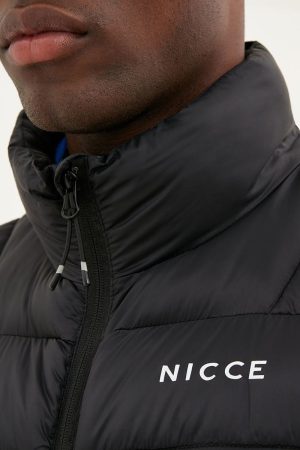 Men's padded black gilet jacket