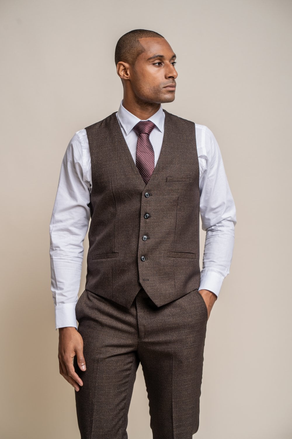 House of Cavani Caridi Brown Waistcoat
