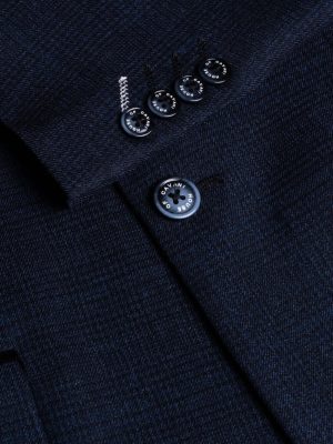 Navy tweed suit fabric