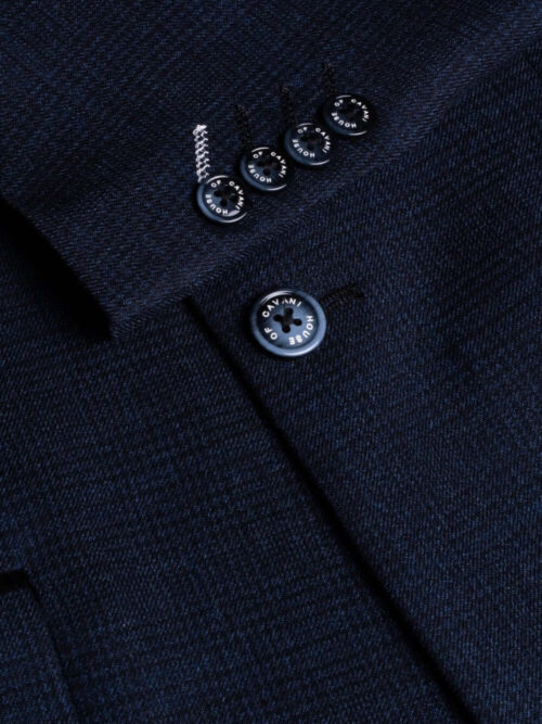 Navy tweed suit fabric