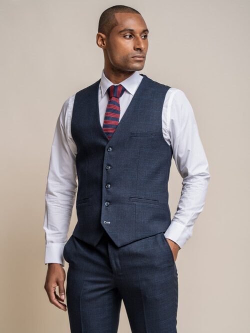 House of Cavani Caridi Navy Waistcoat