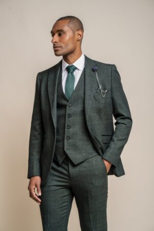 House of Cavani Caridi Olive Tweed Jacket