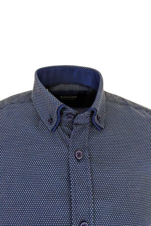 Navy long sleeve shirt in a premium fabric
