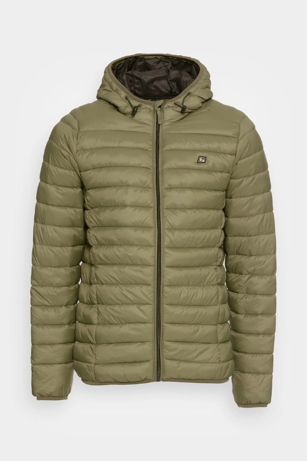 Mens khaki green padded jacket