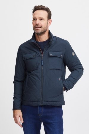 FQ1924 Jacob Navy Lightweight Quilted Jacket