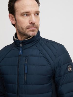 Navy winter jacket with chest pocket