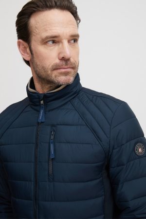 Navy winter jacket with chest pocket