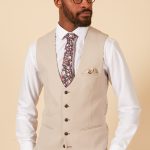 Marc Darcy HM5 Tailored Waistcoat | Stone