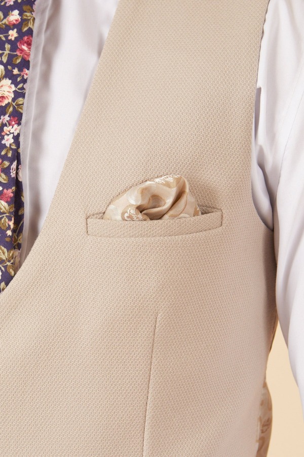 Marc Darcy Waistcoat in Stone