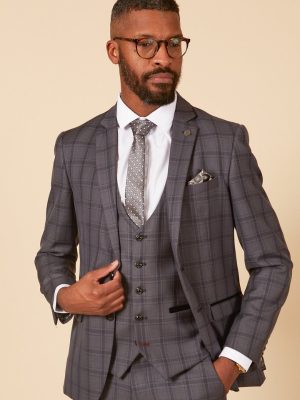 Marc Darcy Jose Grey Check Blazer