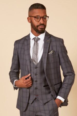 Marc Darcy Jose Grey Check Blazer