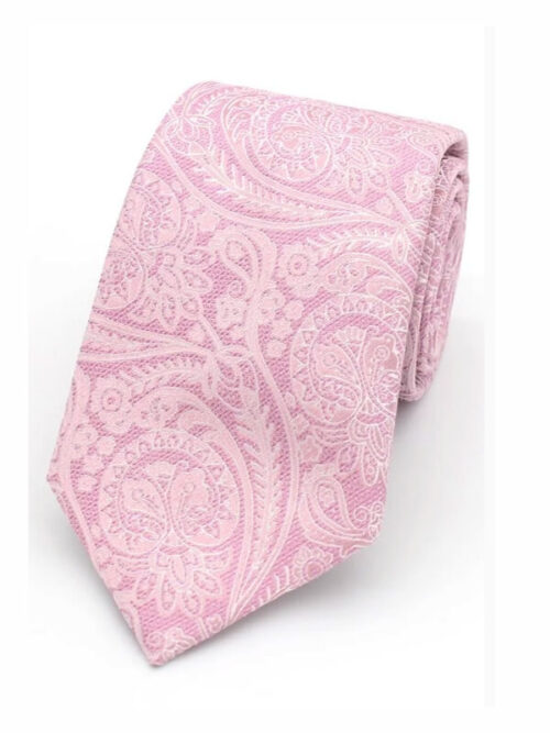 LA Smith Paisley Tie Dusty Pink