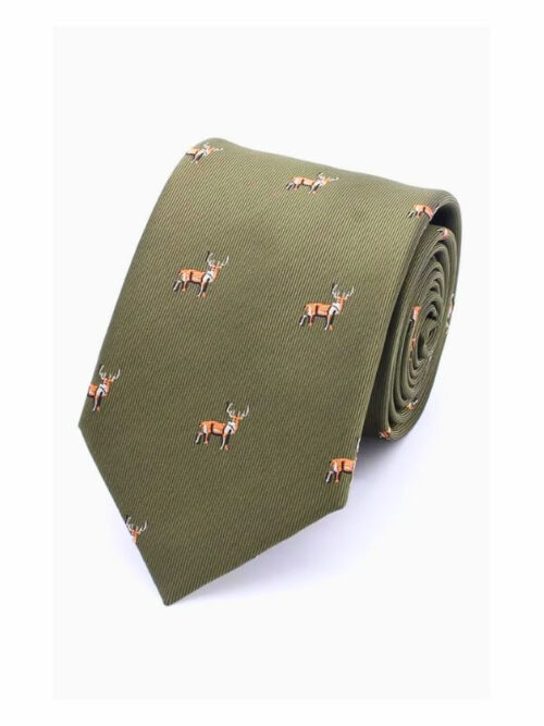 LA Smith Stag Tie Sage