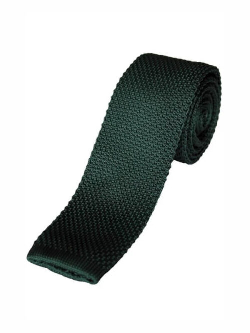 LA Smith Bottle Green Knit Tie
