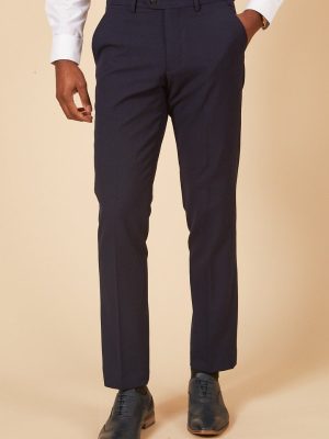 Marc Darcy Bromley Navy Check Trousers