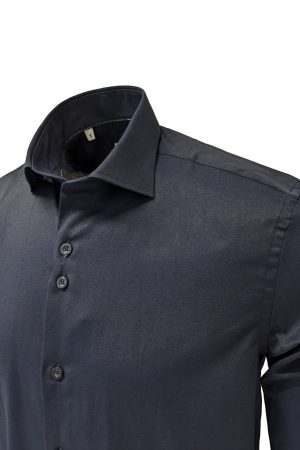 Men's navy long sleeve shirt