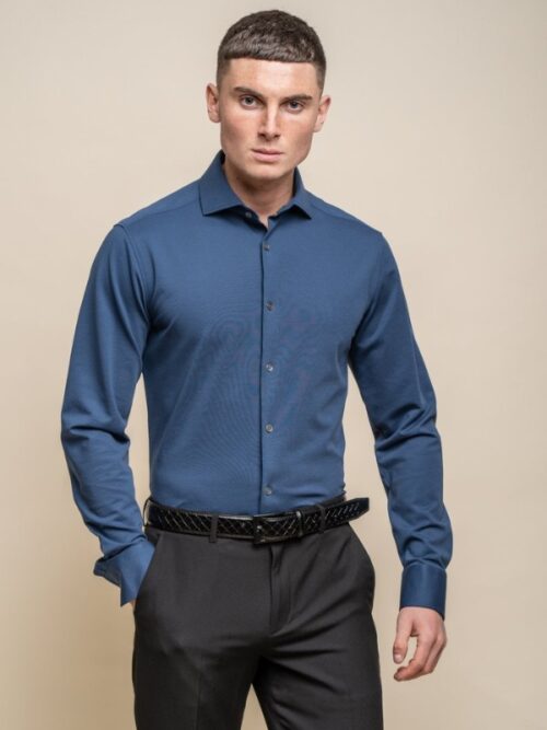 House of Cavani Ashley Navy Long Sleeve Shirt