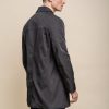 Men's black long coat