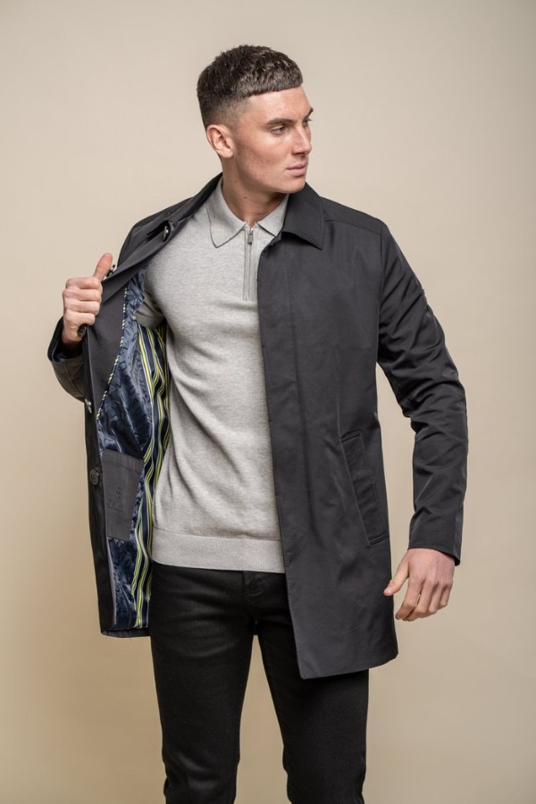 Black jacket with grey quarter zip