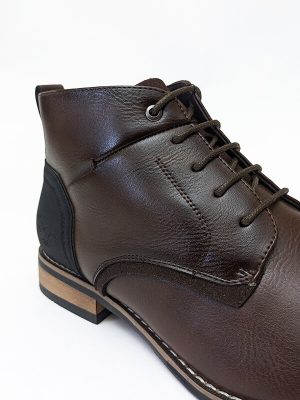 Men's designer lace up boot oak brown