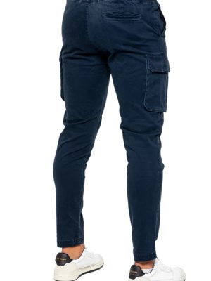 Navy cargo pants for men